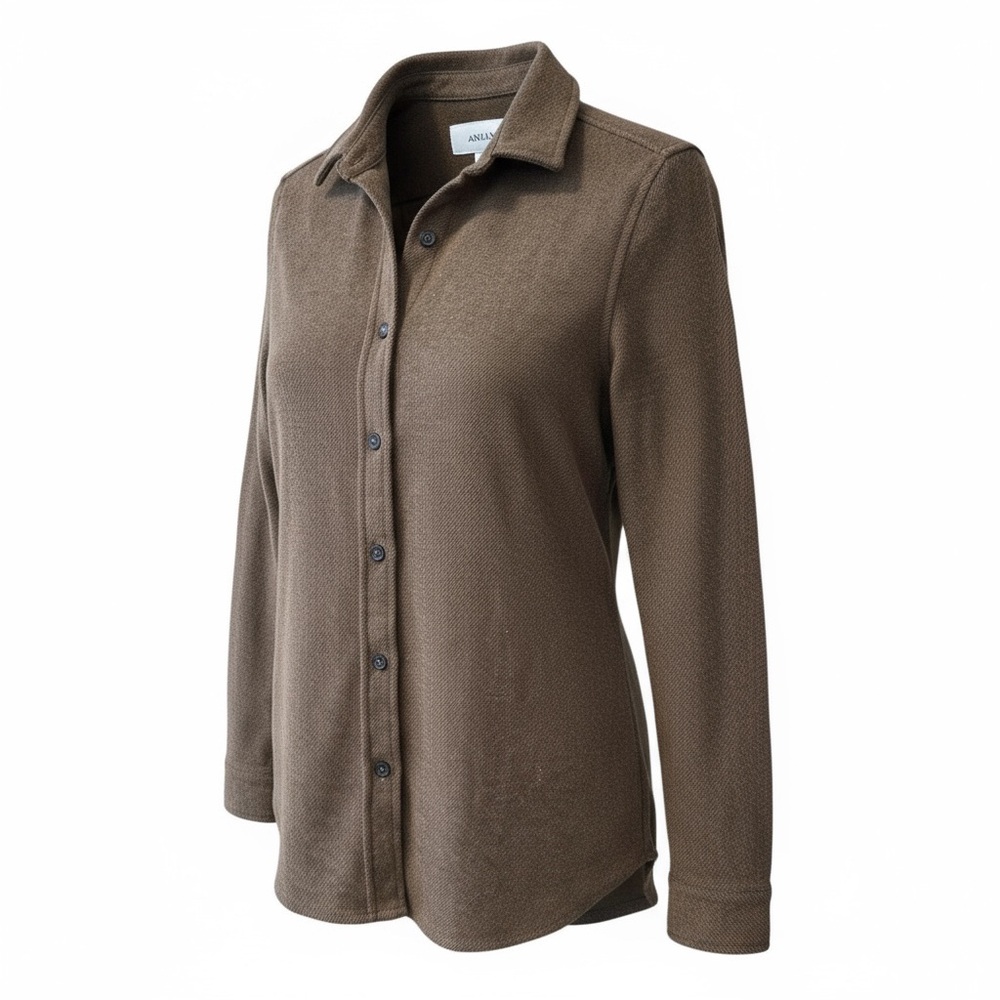 ANIAN Sunday Flannel Sustainable Recycled Cotton Blend Button Up Shirt XS